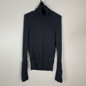 Smartwool Womens S Long Sleeve Black Turtle Neck Merino Wool Base Layer Black